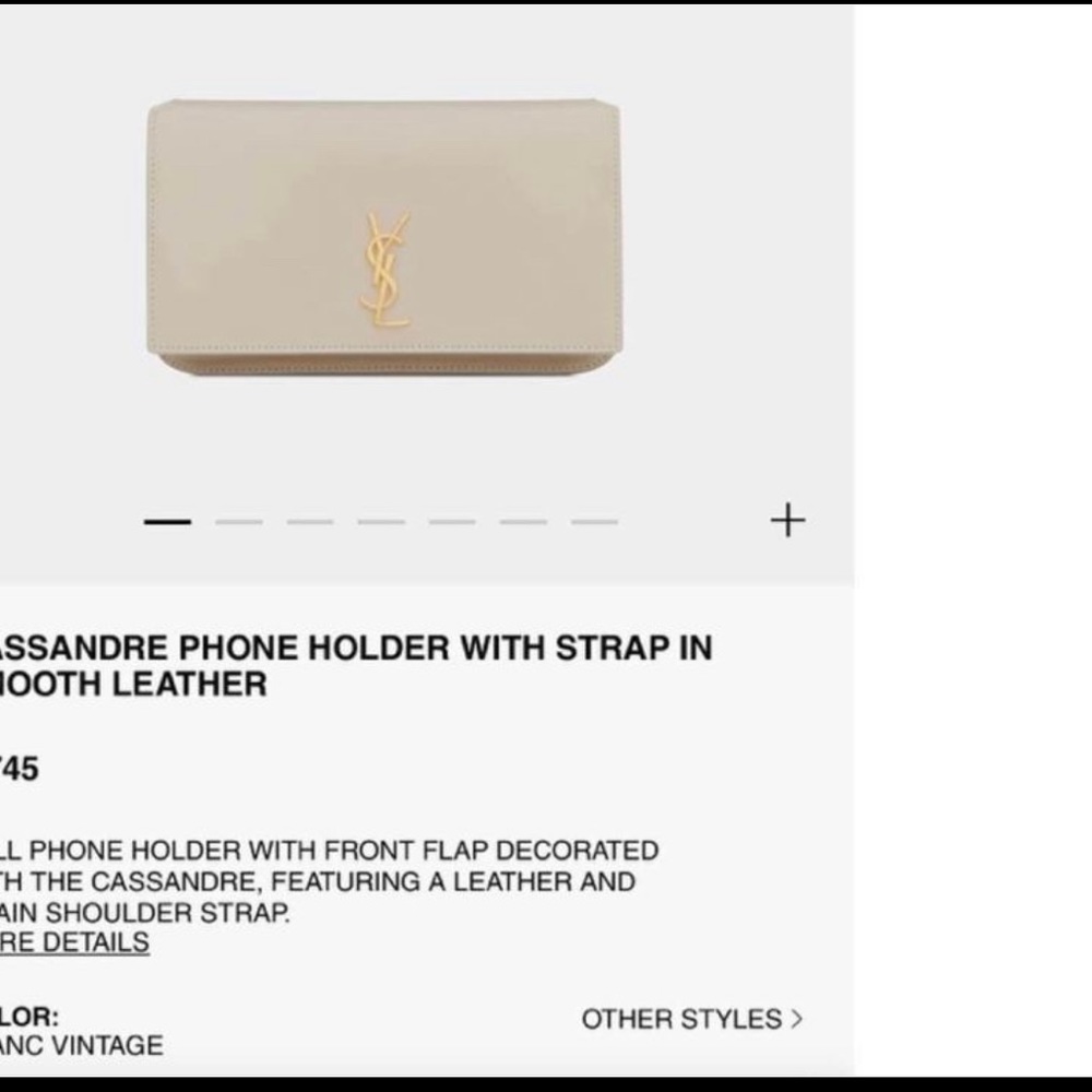 CASSANDRE PHONE HOLDER WITH STRAP IN SMOOTH LEATHER